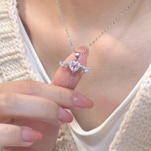 Collier Ailes d’Ange – Cœur Scintillant