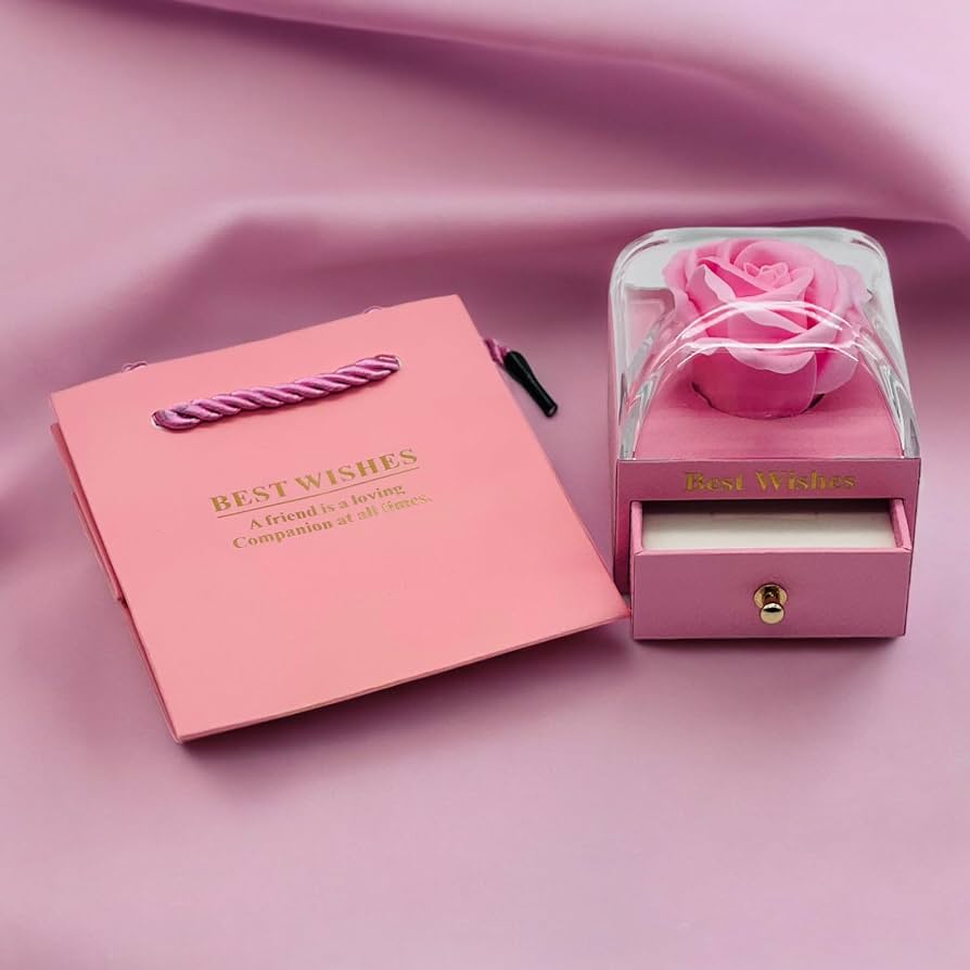 Boîte Cadeau Rose Éternelle avec Tiroir