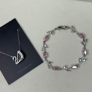 Ensemble Swan necklace X tulip bracelet