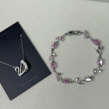 Ensemble Swan necklace X tulip bracelet