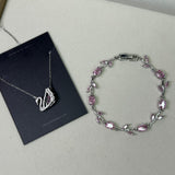 Ensemble Swan necklace X tulip bracelet