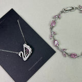 Ensemble Swan necklace X tulip bracelet