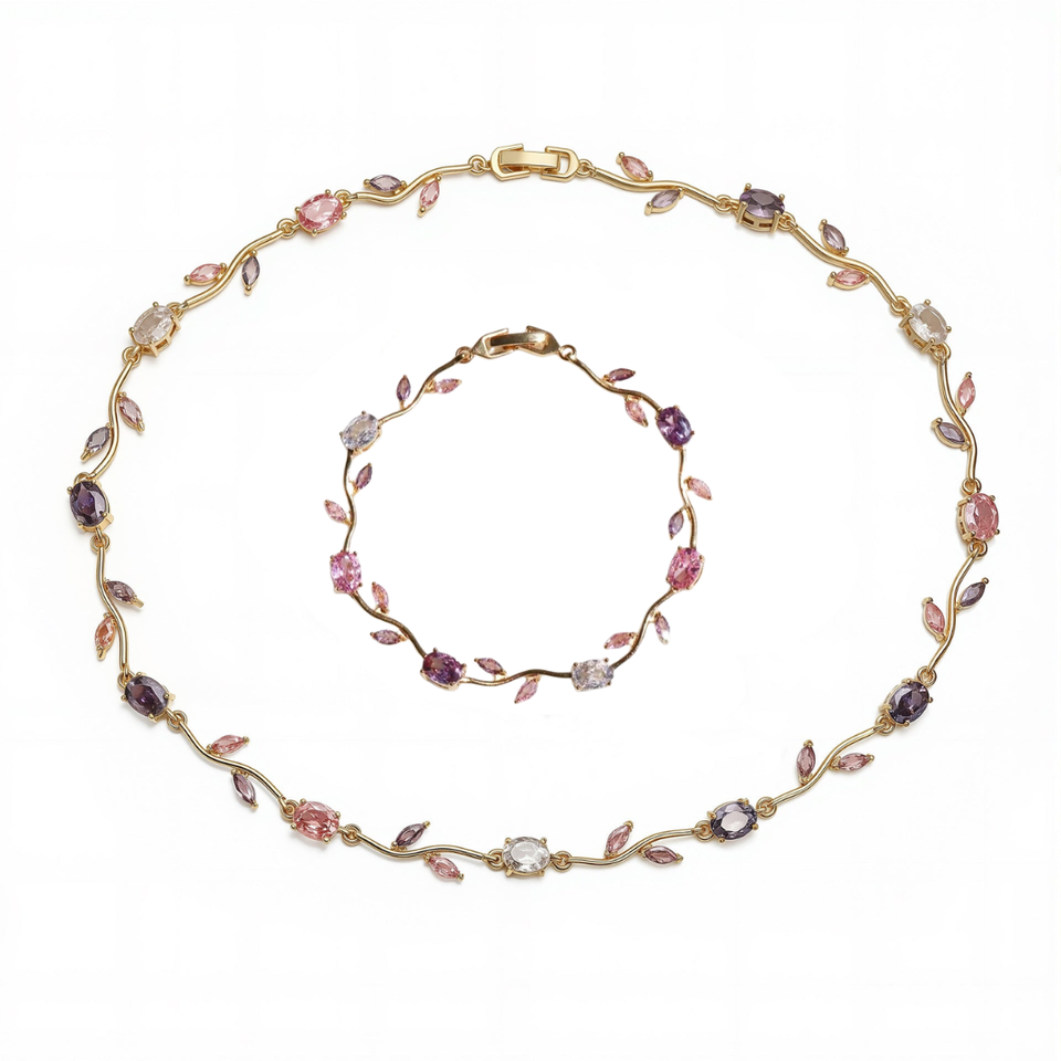 Ens tulip necklace +bracelet